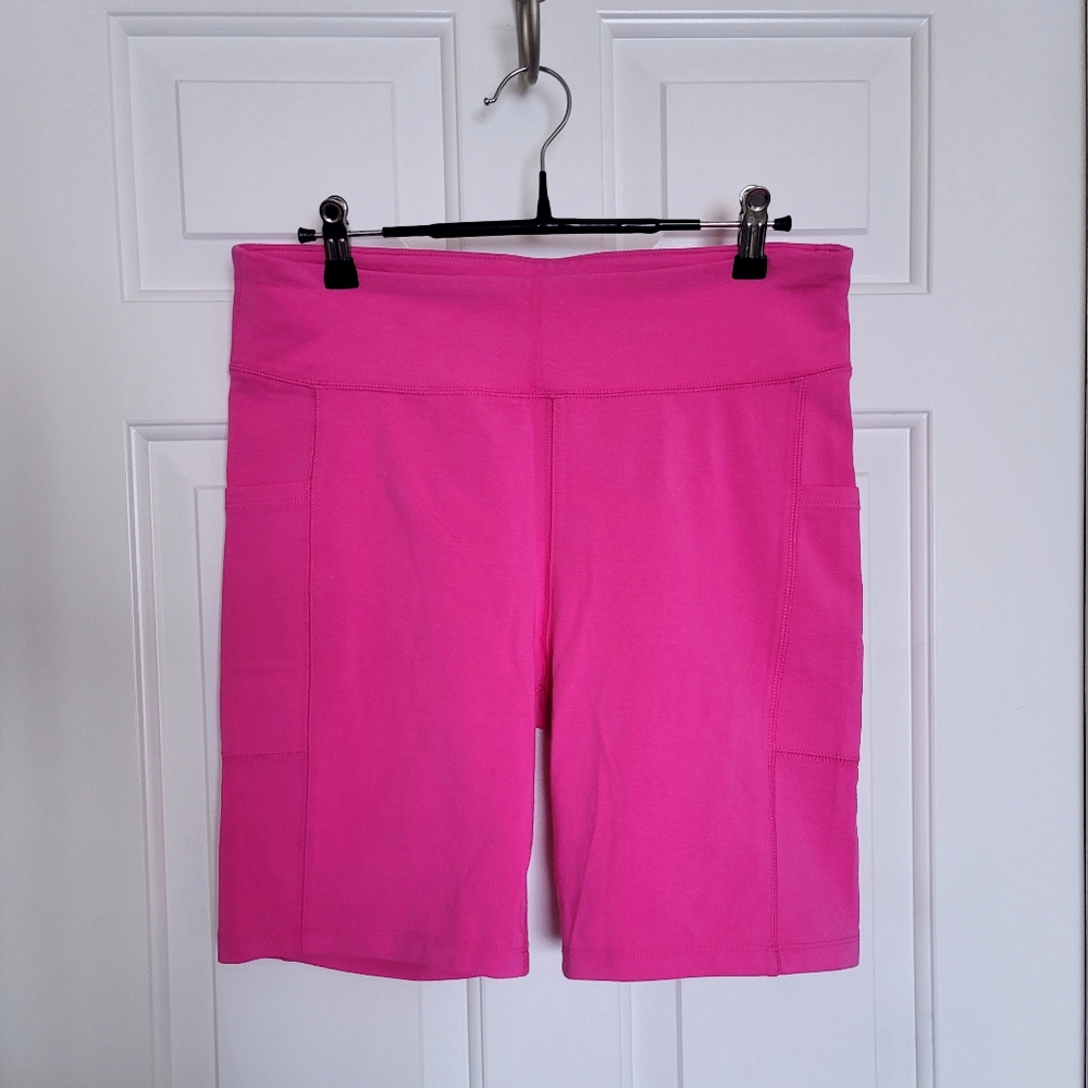 J. Crew Hot Pink Cotton Bike Shorts - Size Large